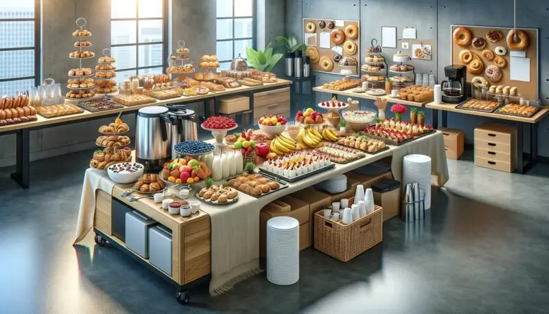 Tech-enhanced breakfast catering solutions