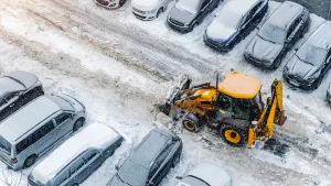 How does de-icing work for parking lots